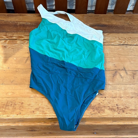 summersalt Other - Summersalt Teal and White one piece Swimsuit